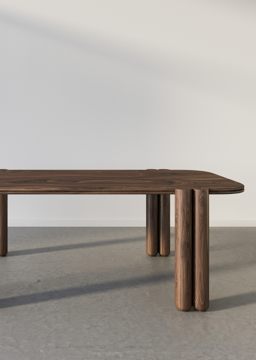 Forever Table walnut, numbered edition detail