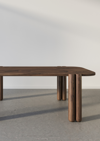 Forever Table walnut, numbered edition detail