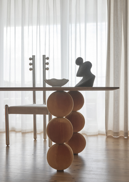 Sphere Table – limited-edition spherical table in walnut timber