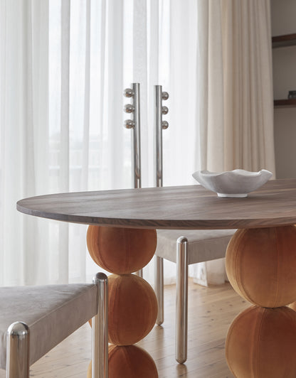 Sphere Table – limited-edition spherical table in walnut timber