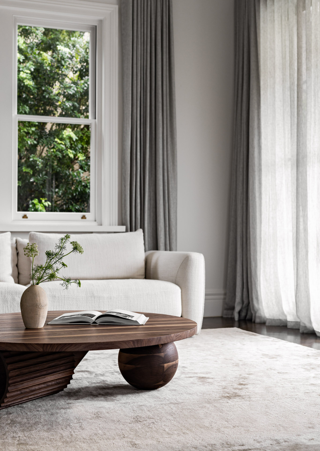 Underline Coffee Table – limited-edition fluted timber coffee table in American Oak